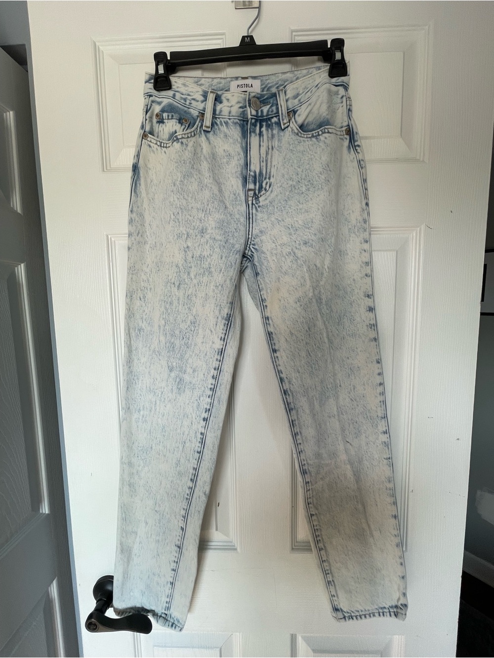 pistola Light Acid-Wash High-Rise Jeans - Pale Blue
